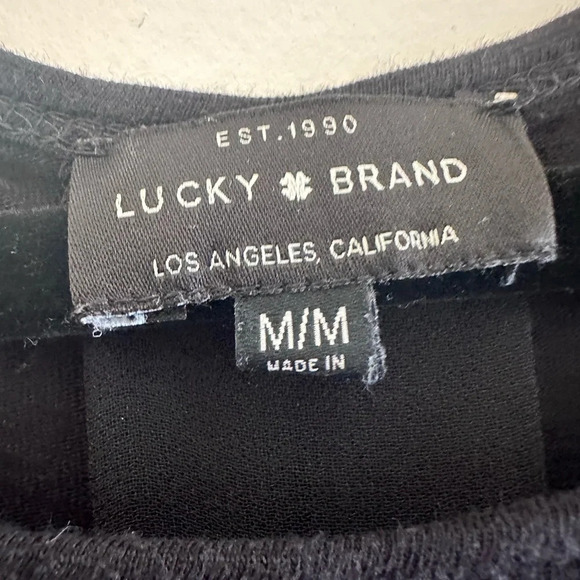 Lucky brand Embroidered sheer back long sleeve top size M - Picture 7 of 14